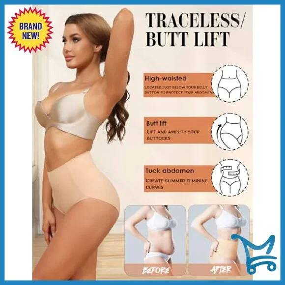 High Waisted Seamless Tummy Control Panties 4 Pack S-3XL